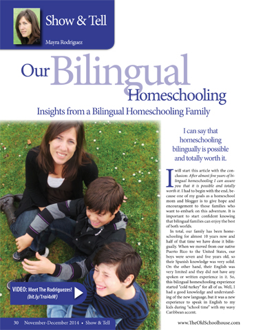 The Old Schoolhouse Magazine - November/December 2014