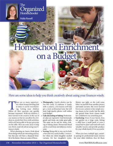 The Old Schoolhouse Magazine - November/December 2014