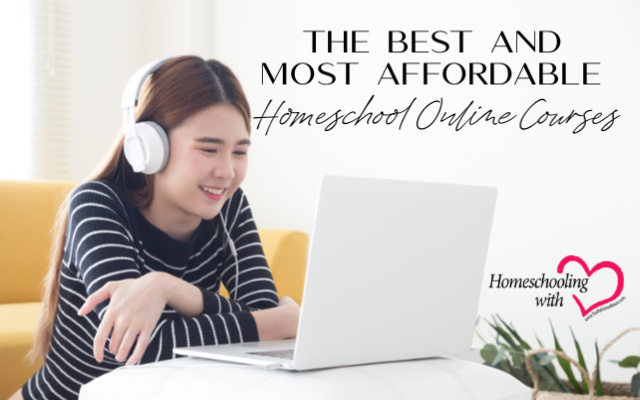The best and most affordable homeschool online courses. This female homeschool student is enjoying her online course.