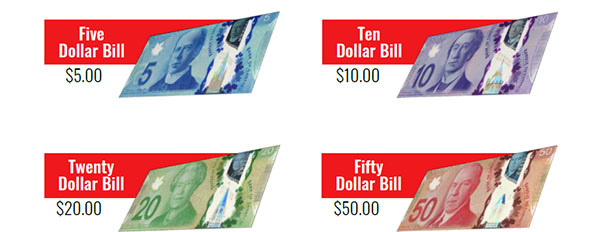 images of Canadian bills