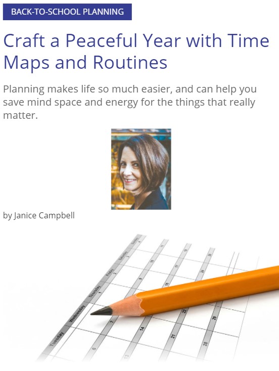 Back-to-School Planning: Craft a Peaceful Year with Time Maps and Routines